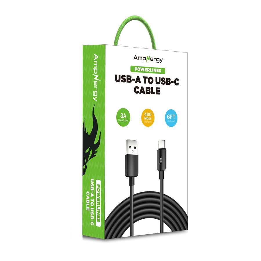 AmpNergy PowerLines USB-A to USB-C Cable - 6FT - Black - ACBCAMO09BK18-8.jpg