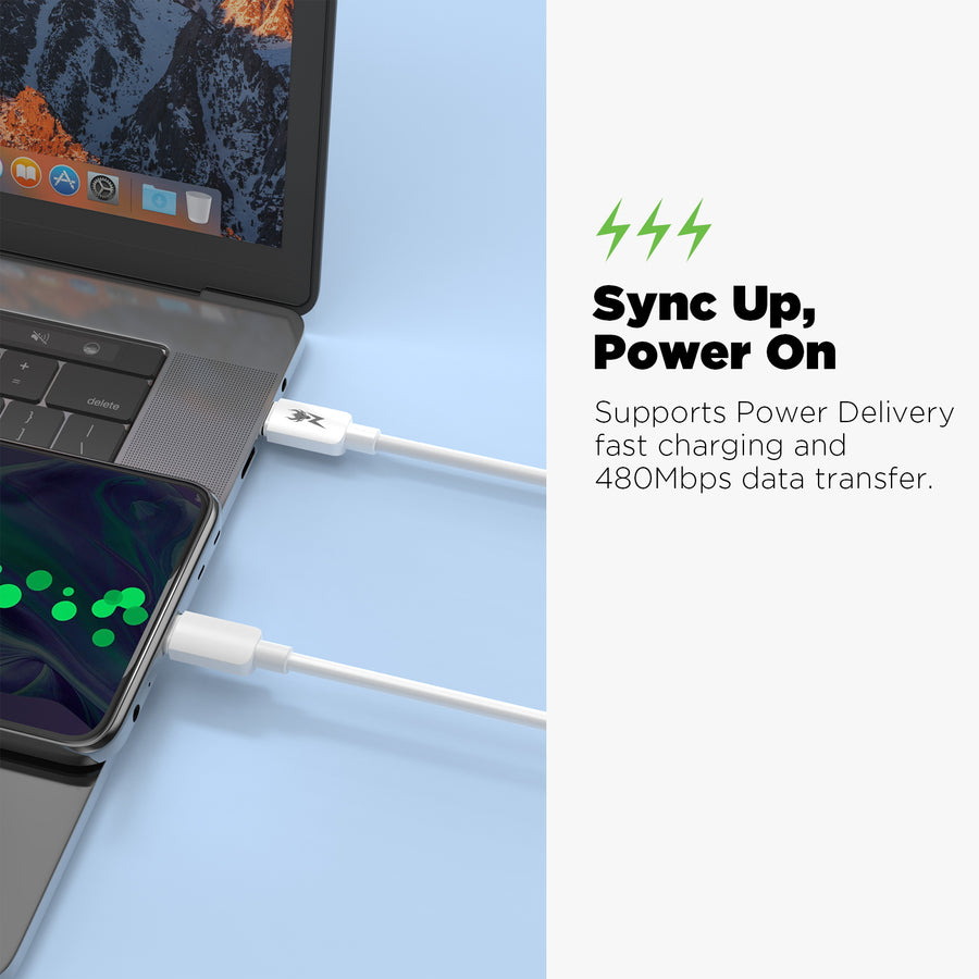 AmpNergy PowerLines USB-C to USB-C Cable - 6FT - White - ACBCCMO09PW18-5.jpg