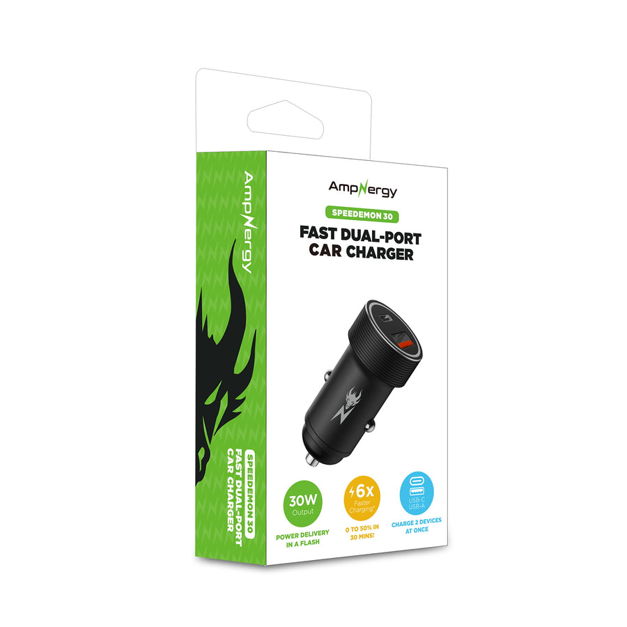 AmpNergy Speedemon 30W Fast Dual-Port Car Charger - Black - ACGCARC13B-9.jpg