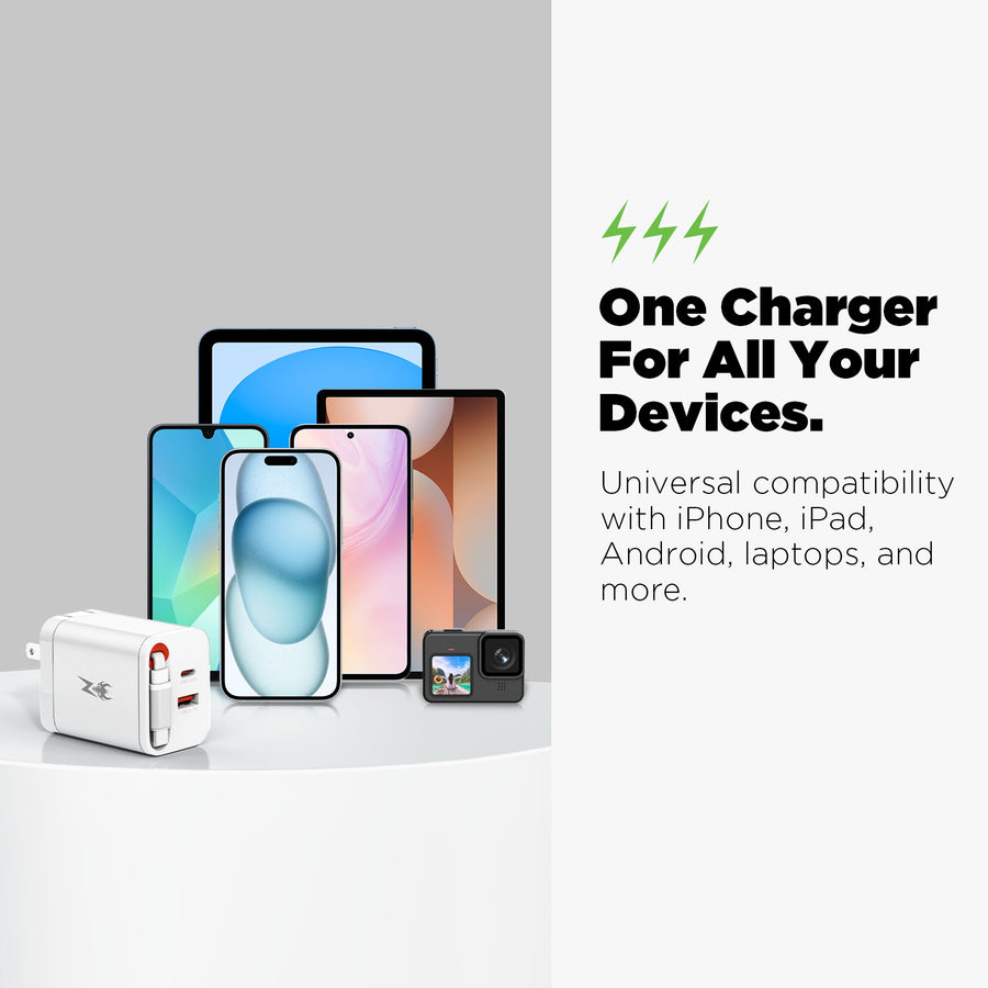 AmpNergy PowerSurge 40W+ Dual-Port GaN Charger with Retractable USB-C Cable - White - ACGTRAC32PW-9.jpg