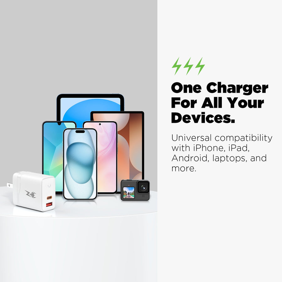 AmpNergy PowerSurge 30W Fast Dual-Port Charger w/ Foldable Plug - White - ACGTRAC35PW-9.jpg