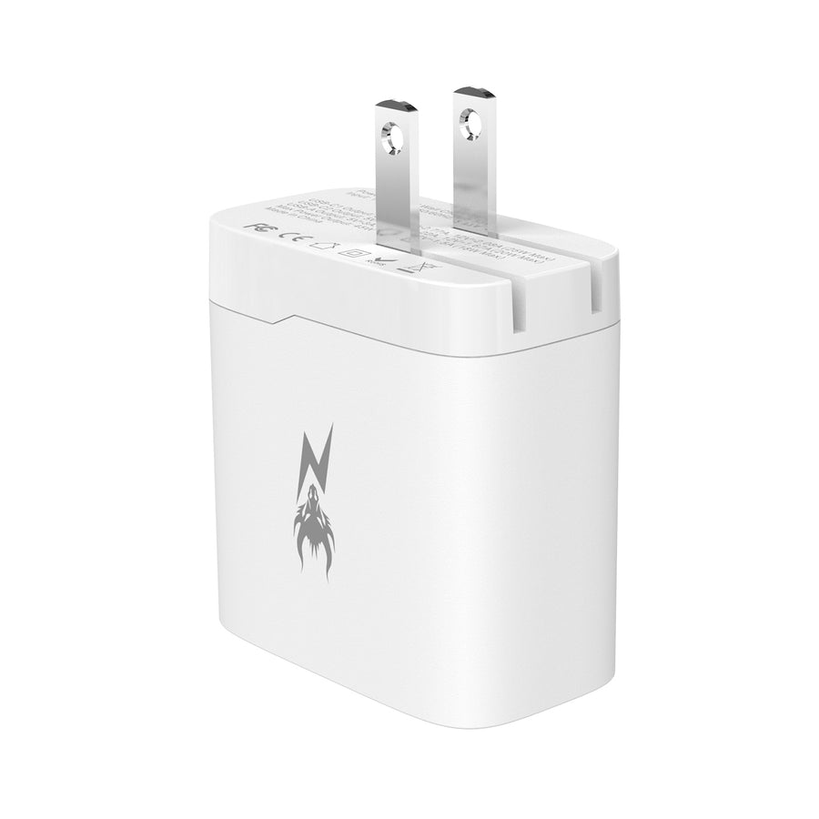 AmpNergy PowerSurge 45W Fast 3-Port Charger w/ Foldable Plug - White - ACGTRAC36PW-4.jpg
