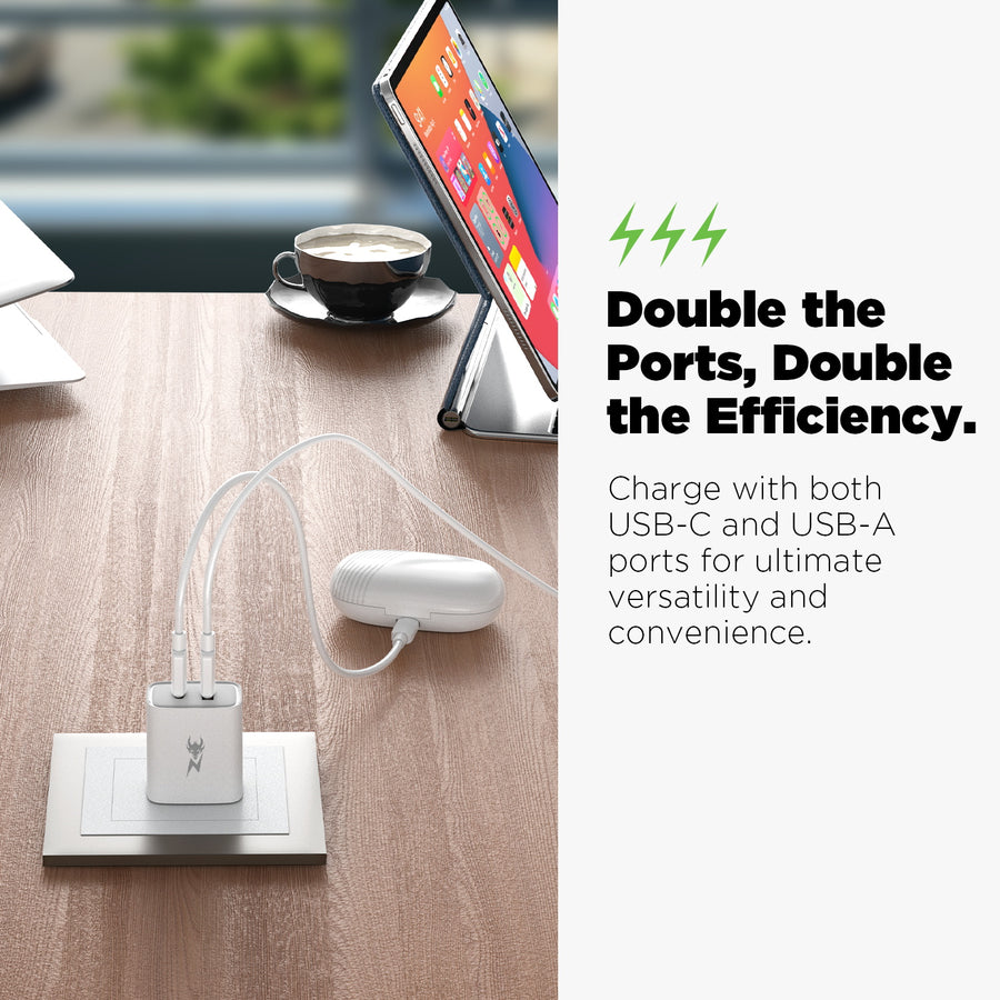 AmpNergy PowerSurge 12W Dual-Port Wall Charger with USB-A to USB-C Cable - White - ACGTRACAMO06PW-5.jpg