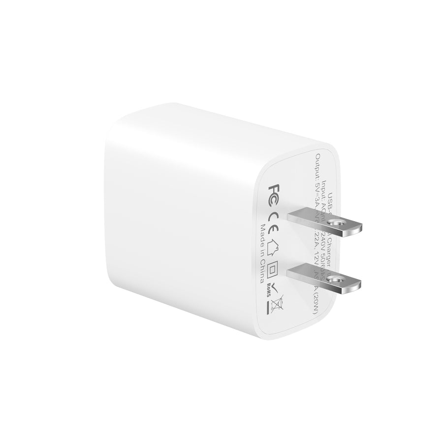 AmpNergy PowerSurge 20W USB-C Charger with USB-C to USB-C Cable - White - ACGTRACCMO05PW-3.jpg
