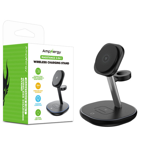 AmpNergy MagStance 3-in-1 Wireless Charging Stand - Black - ACGWIRC18BK-1.jpg