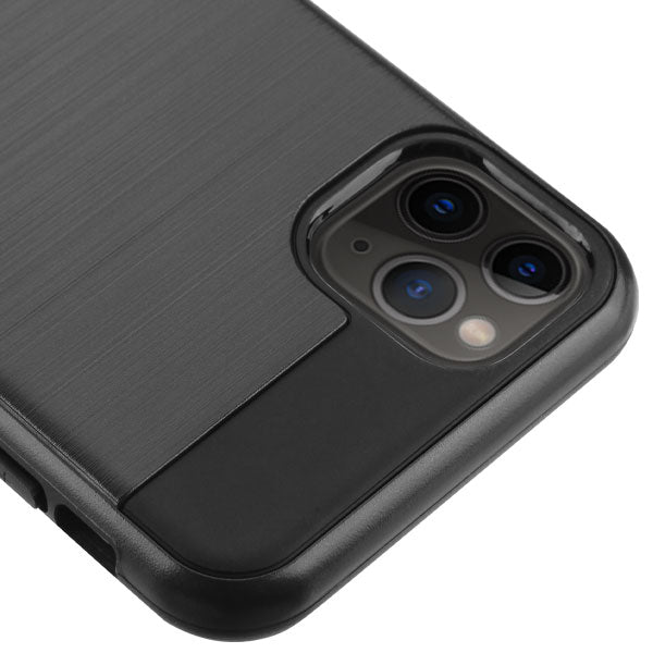 Asmyna Brushed Hybrid Protector Cover for Apple iPhone 11 Pro - Black / Black - AIP11PHPCSAAS351-3.jpg