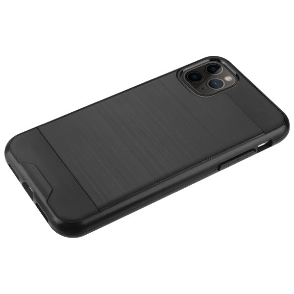 Asmyna Brushed Hybrid Protector Cover for Apple iPhone 11 Pro - Black / Black - AIP11PHPCSAAS351-4.jpg