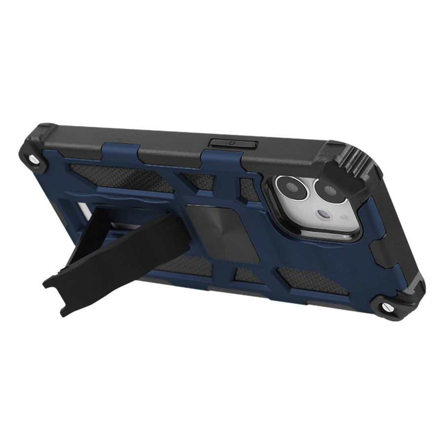 Asmyna Sturdy Hybrid Protector Cover (with Stand) for Apple iPhone 12 mini - Ink Blue / Black - AIP12CSFSSS002-3.jpg