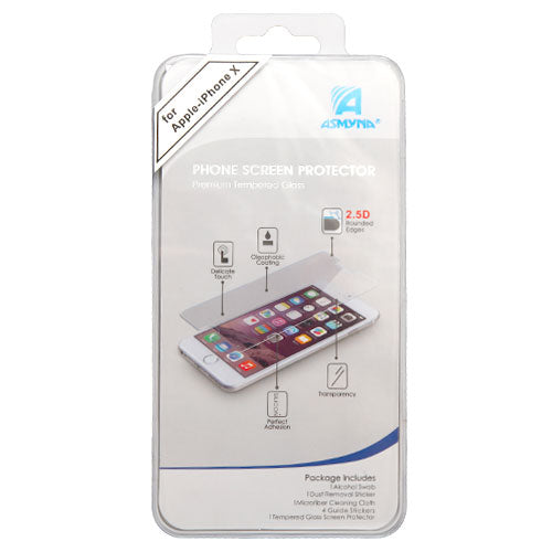 Asmyna Tempered Glass Screen Protector (2.5D) for Apple iPhone XS/X / 11 Pro - Clear - AIPHONEXLCDSCPR81-6.jpg