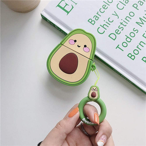 MyBat 3D Cartoon Silicone Case for Apple AirPods with Wireless Charging Case - Avocado - AIRPODSCASK112-3.jpg