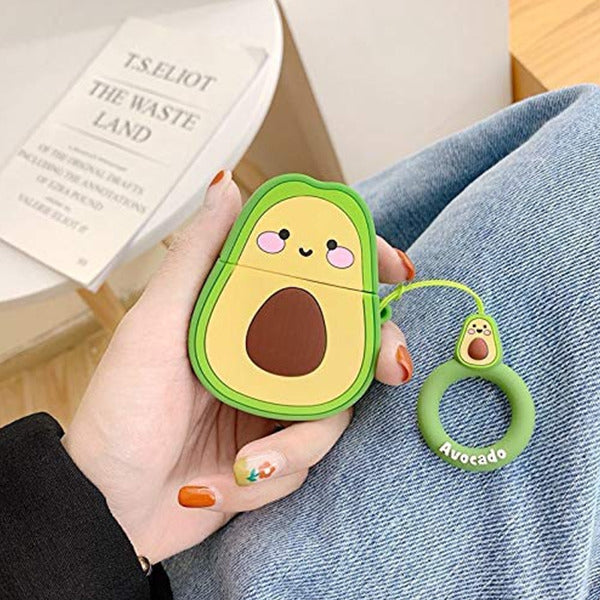MyBat 3D Cartoon Silicone Case for Apple AirPods with Wireless Charging Case - Avocado - AIRPODSCASK112-4.jpg