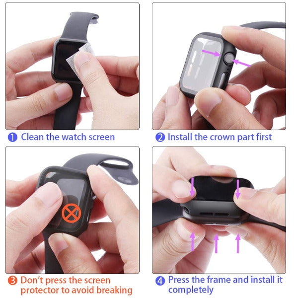 MyBat Fusion Protector Cover (with Tempered Glass Screen Protector) for Apple Watch Series 4 44mm/Watch SE 3 44mm / Watch SE (2022) 44mm - Black - APLWCH44HPCFSSO681-7.jpg