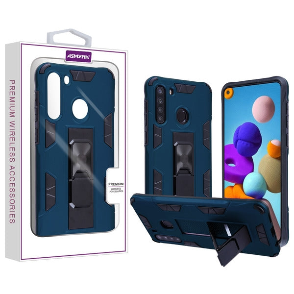 Asmyna Hybrid Case (with Stand) for Samsung Galaxy A21 - Ink Blue / Black - ASA21CSSASS793-1.jpg