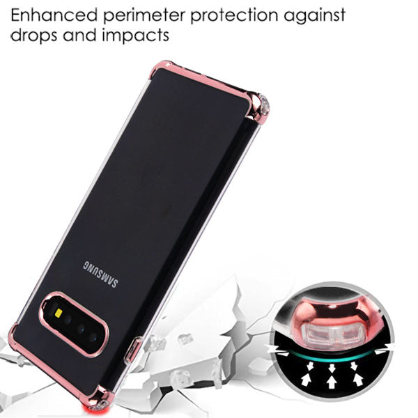 Asmyna Klarion Candy Skin Cover for Samsung Galaxy S10 - Electroplating Rose Gold / Transparent Clear - ASAMS10CASKCAACH003WP-4.jpg