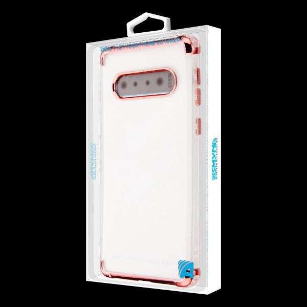 Asmyna Klarion Candy Skin Cover for Samsung Galaxy S10 - Electroplating Rose Gold / Transparent Clear - ASAMS10CASKCAACH003WP-7.jpg