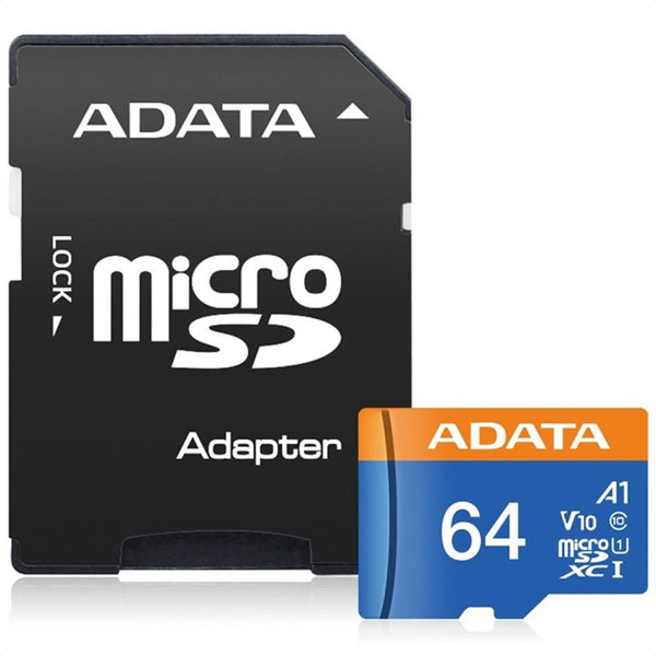 ADATA Micro SD Card (Class 10) 64G - Black - AUSDX64GUICL10A1-RA1-1.jpg