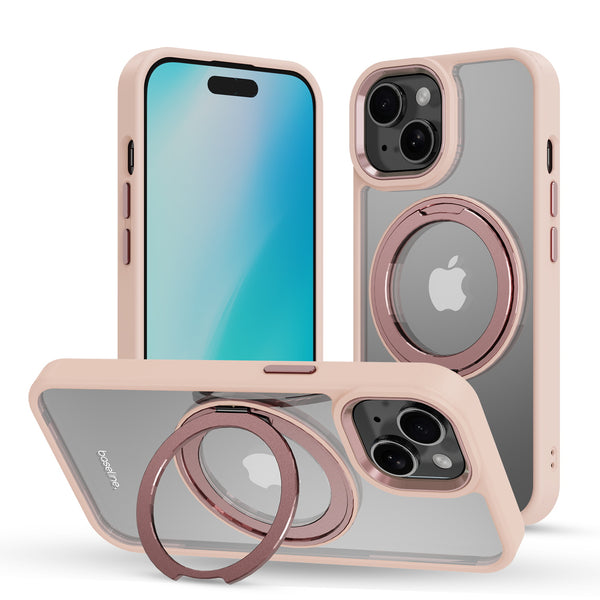 baseline RingRound 360° Kickstand Case w/ MagSafe for Apple iPhone 17e / 16e / 14 / 13 - Pink - BIP13CSFGMS333-2.jpg