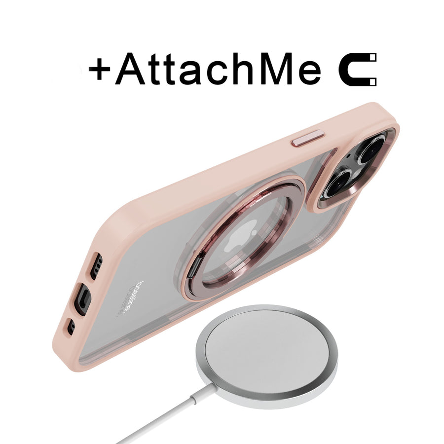 baseline RingRound 360° Kickstand Case w/ MagSafe for Apple iPhone 17e / 16e / 14 / 13 - Pink - BIP13CSFGMS333-6.jpg