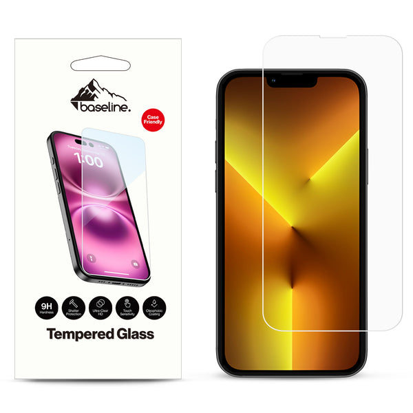 baseline Tempered Glass Screen Protector (2.5D) for Apple iPhone 17e / 16e / 14 / 13 - Clear - BIP13PSC90-1.jpg