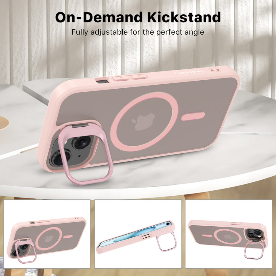 baseline InFrame MagSafe Case with Kickstand for Apple iPhone 15 - Pink - BIP15CSFGMS212-6.jpg