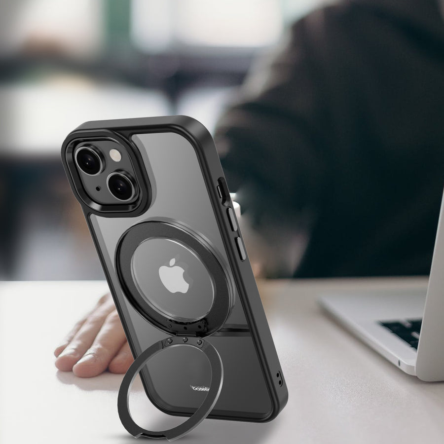 baseline RingRound 360° Kickstand Case w/ MagSafe for Apple iPhone 15 - Black - BIP15CSFGMS331-7.jpg