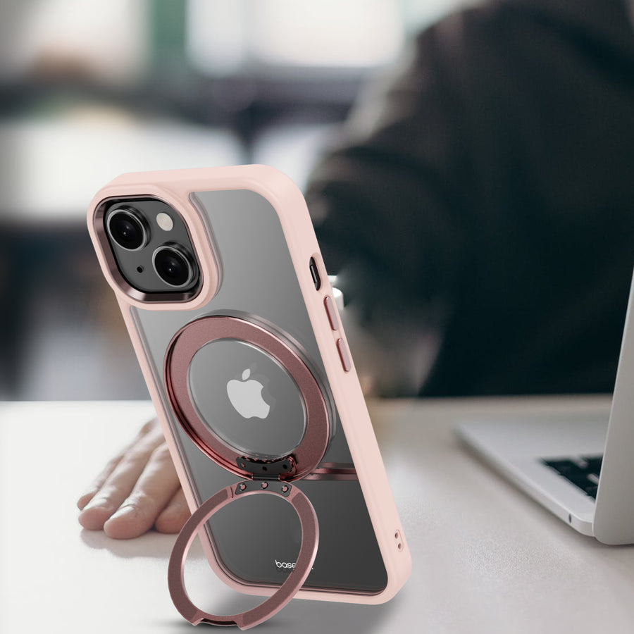 baseline RingRound 360° Kickstand Case w/ MagSafe for Apple iPhone 15 - Pink - BIP15CSFGMS333-7.jpg