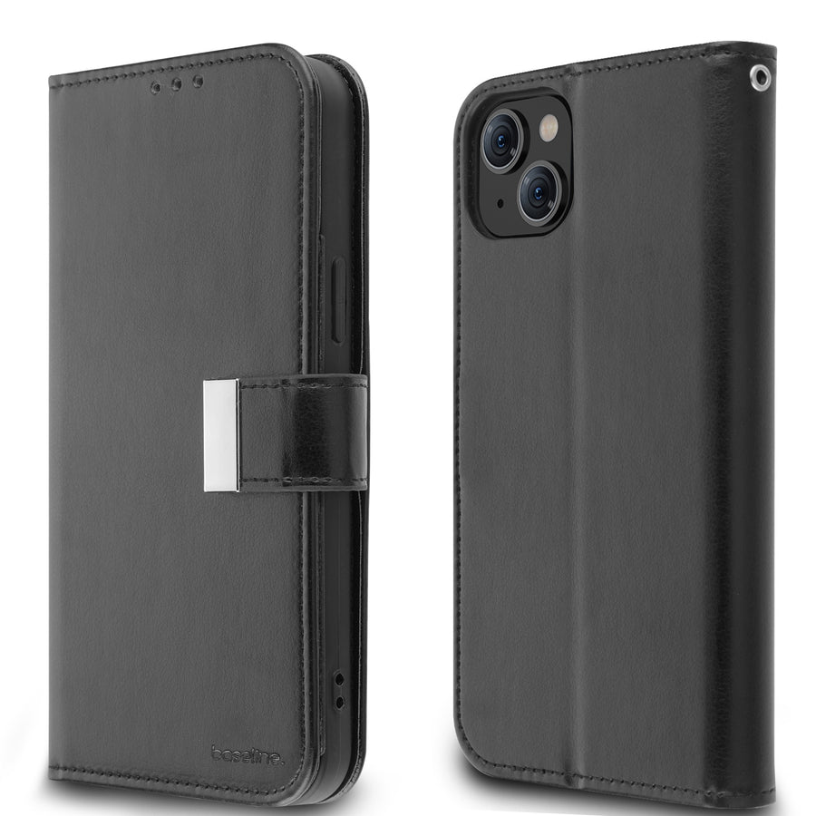 baseline MyJacket Wallet Xtra Series for Apple iPhone 15 - Black / Black - BIP15PCMJG031-6.jpg