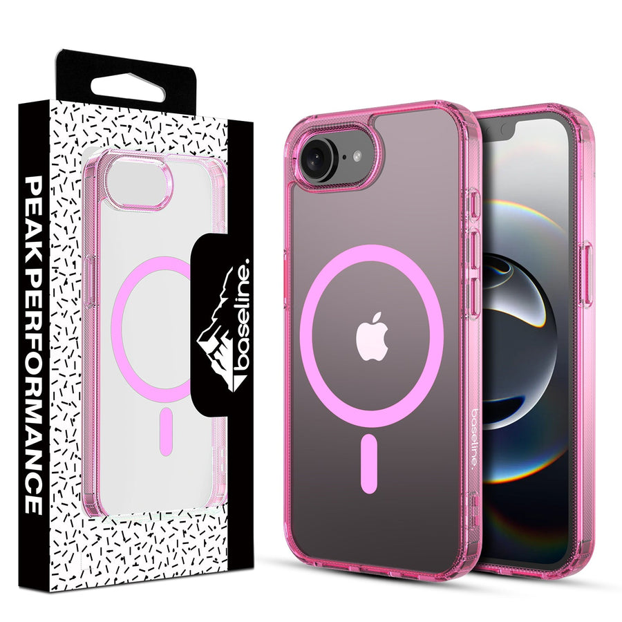 baseline Clear Series MagSafe Case for Apple iPhone 17e / 16e - Pink