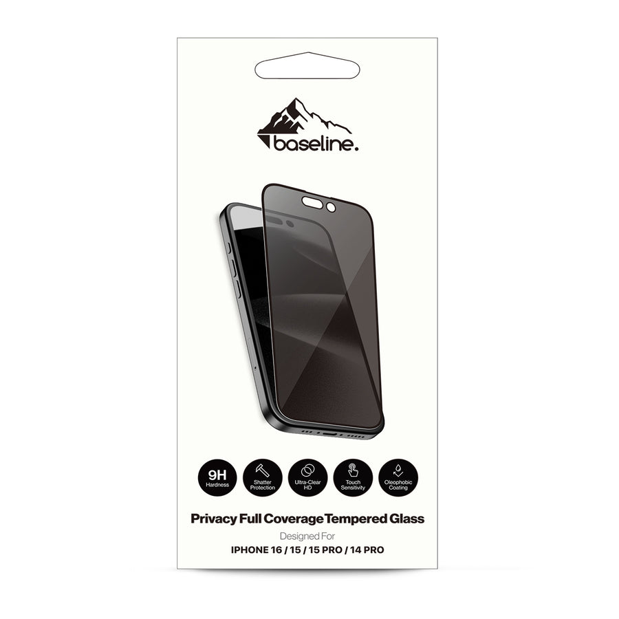 baseline Privacy Full Coverage Tempered Glass Screen Protector for Apple iPhone 16 / 15 / 15 Pro / 14 Pro - Black - BIP16SCF112-11.jpg
