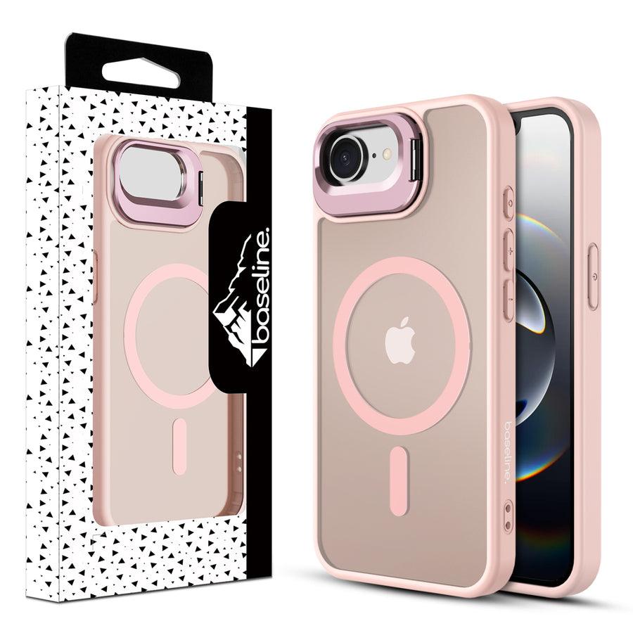 baseline InFrame MagSafe Case with Kickstand for Apple iPhone 17e / 16e - Pink - BIP17ECSFGMS212.JPG