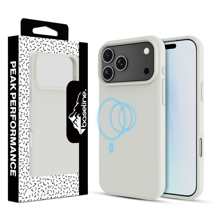 baseline Essence Series Silicone MagSafe Case for Apple iPhone 17 Pro - Pebble White