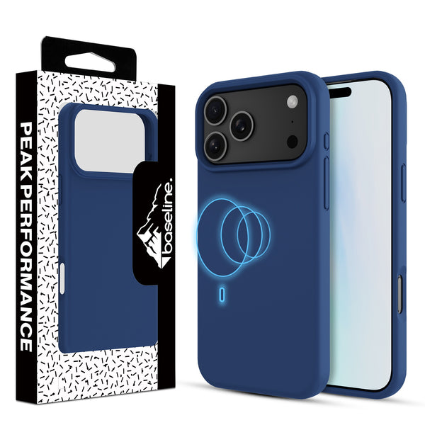 baseline Essence Series Silicone MagSafe Case for Apple iPhone 17 Pro - Midnight Blue - BIP17PCSLSM603-1.jpg