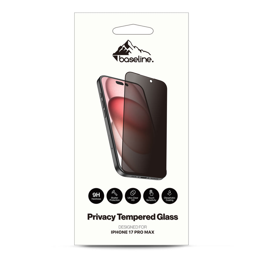 baseline Privacy Full Coverage Tempered Glass Screen Protector for Apple iPhone 17 Pro Max - Black - BIP17PMSCF112-11.jpg