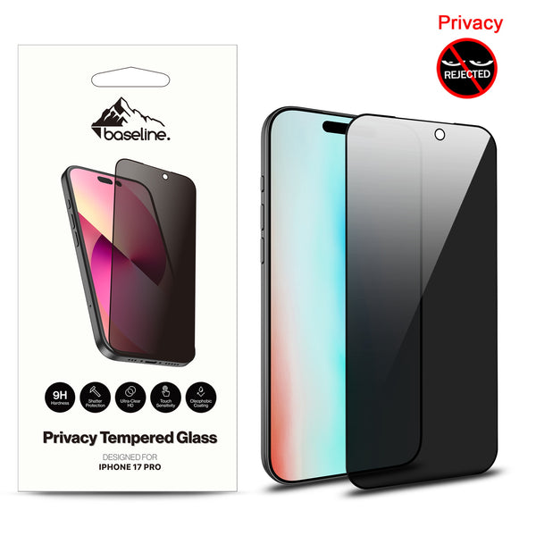 baseline Privacy Full Coverage Tempered Glass Screen Protector for Apple iPhone 17 Pro - Black - BIP17PSCF112-1.jpg