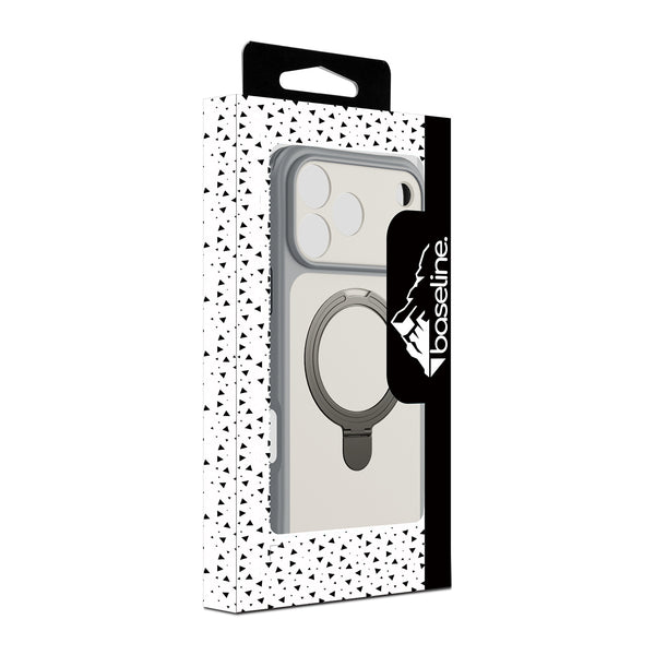 baseline TouchTone Series Kickstand Ring MagSafe Case for Apple iPhone 18 Pro / 17 Pro - Grey - BIP18PCSTOTS002-1.JPG