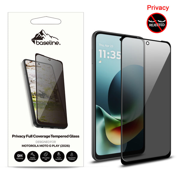 baseline Privacy Full Coverage Tempered Glass Screen Protector for Motorola Moto G Play (2026) - Black - BMGPY26SCF112-1.jpg