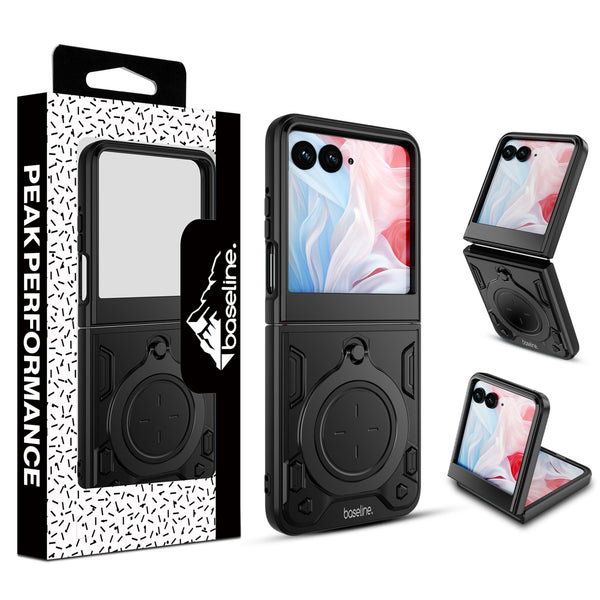 baseline Anti-Drop Hybrid Protector Case (with Ring Stand) for Motorola razr (2024) / razr (2025) / razr (2026) - Black / Black - BMRAZR5CSFSSS671-1.jpg