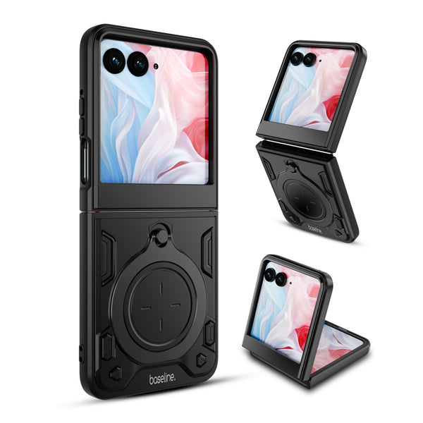 baseline Anti-Drop Hybrid Protector Case (with Ring Stand) for Motorola razr (2024) / razr (2025) / razr (2026) - Black / Black - BMRAZR5CSFSSS671-2.jpg