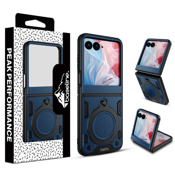baseline Anti-Drop Hybrid Protector Case (with Ring Stand) for Motorola razr (2024) / razr (2025) / razr (2026) - Blue / Black - BMRAZR5CSFSSS672-1.jpg