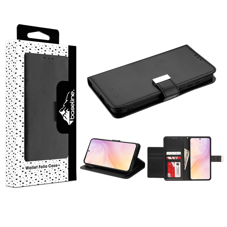 baseline Wallet Folio Case for Samsung Galaxy A37 5G / Galaxy A36 5G - Black / Black