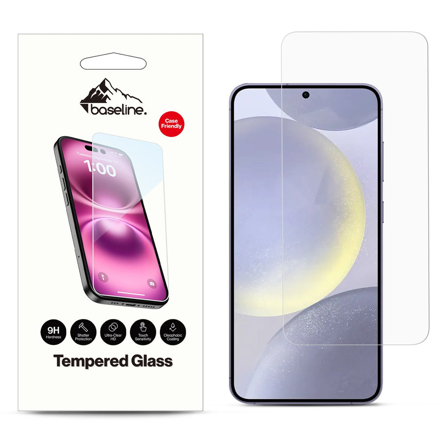 baseline Tempered Glass Screen Protector (2.5D) for Samsung Galaxy S24 Fan Edition - Clear
