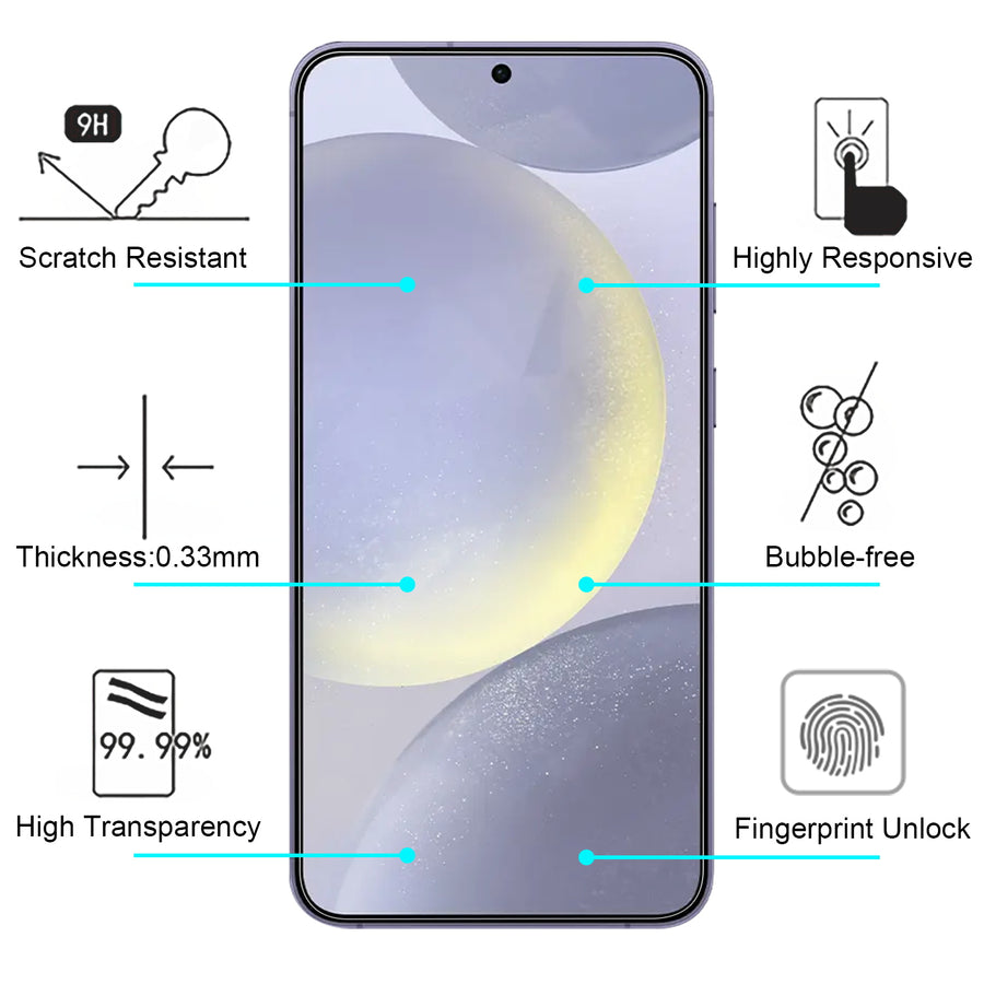 baseline Tempered Glass Screen Protector (2.5D) for Samsung Galaxy S24 Fan Edition - Clear - BSS24FESC90-5.jpg