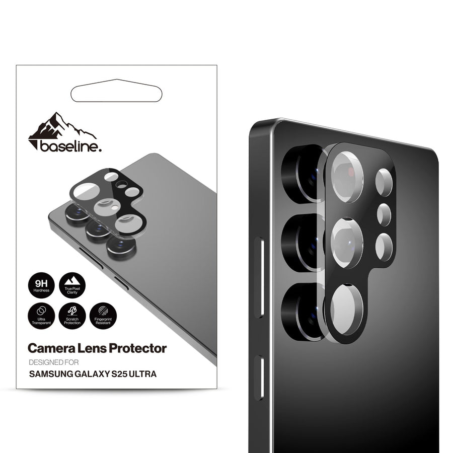 baseline Tempered Glass Lens Protector for Samsung Galaxy S25 Ultra - Black