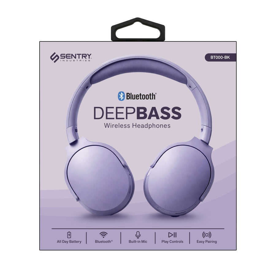 Sentry Deep Bass Bluetooth Headphones - Purple - BT704.jpg