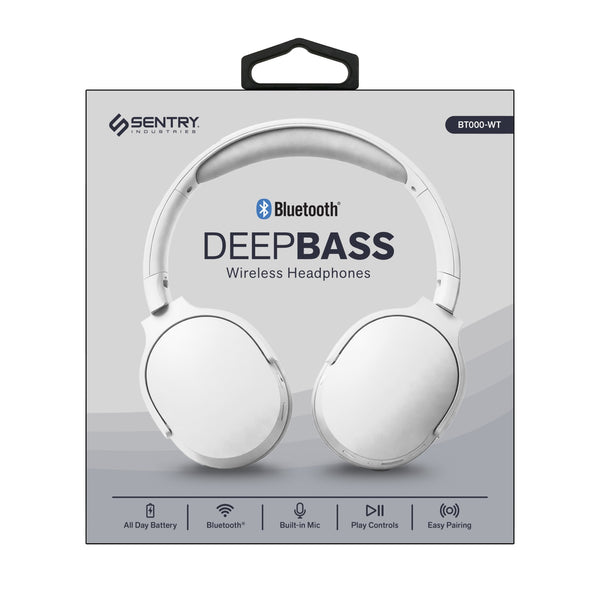 Sentry Deep Bass Bluetooth Headphones - White - BT705.jpg