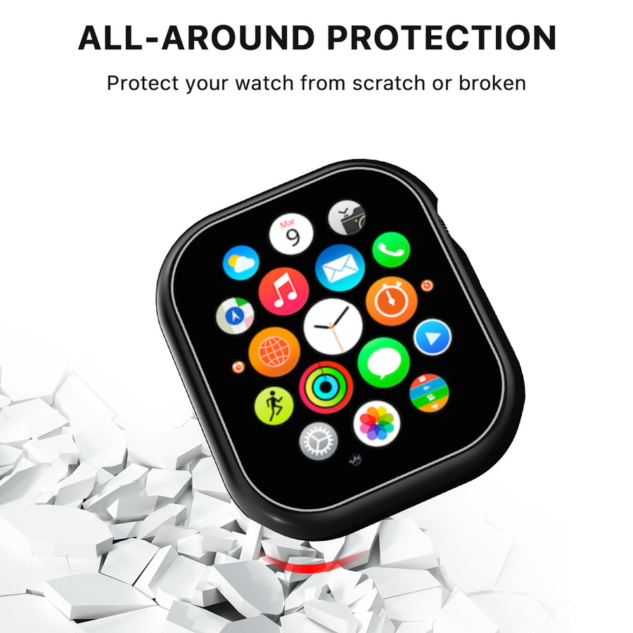 echelon Fusion Protector Case (with Tempered Glass Screen Protector) for Apple Watch Series 7 41mm - Electroplated Black - EAPWH41CSFSSC001-4.jpg