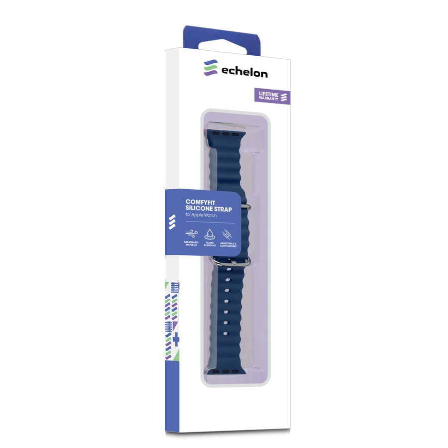 echelon ComfyFit Silicone Strap for Apple Watch Series 9 41mm/Watch Series 10 42mm / Watch SE 3 40mm - Dark Blue - EAWHS941BAN284-8.jpg