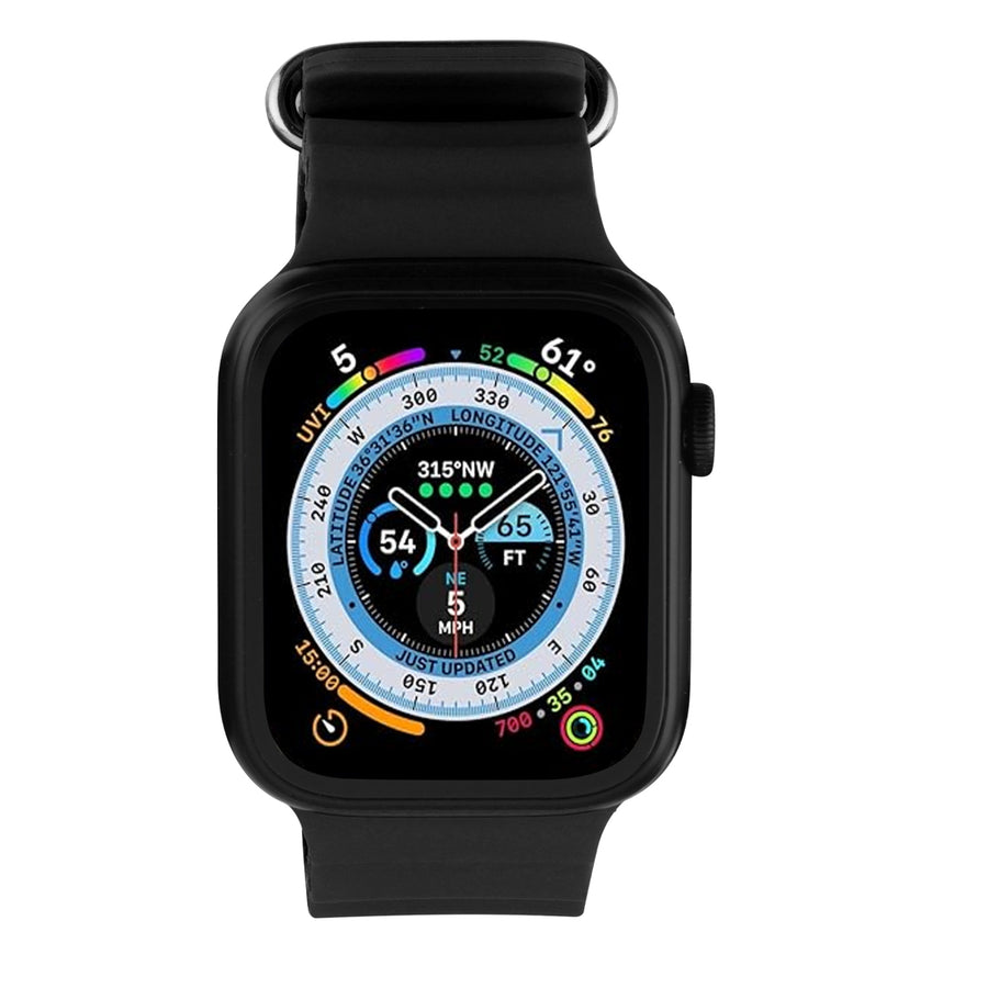 echelon ComfyFit Silicone Strap for Apple Watch Series 9 45mm/Watch Series 10 46mm / Watch SE 3 44mm - Black - EAWHS945BAN281-5.jpg