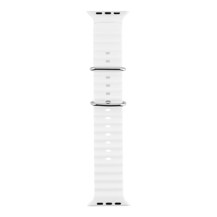echelon ComfyFit Silicone Strap for Apple Watch Series 9 45mm/Watch Series 10 46mm / Watch SE 3 44mm - White - EAWHS945BAN282-3.jpg