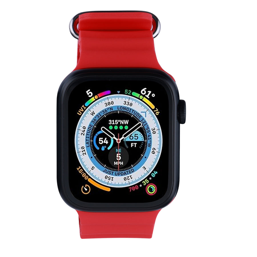 echelon ComfyFit Silicone Strap for Apple Watch Series 9 45mm/Watch Series 10 46mm / Watch SE 3 44mm - Red - EAWHS945BAN283-5.jpg
